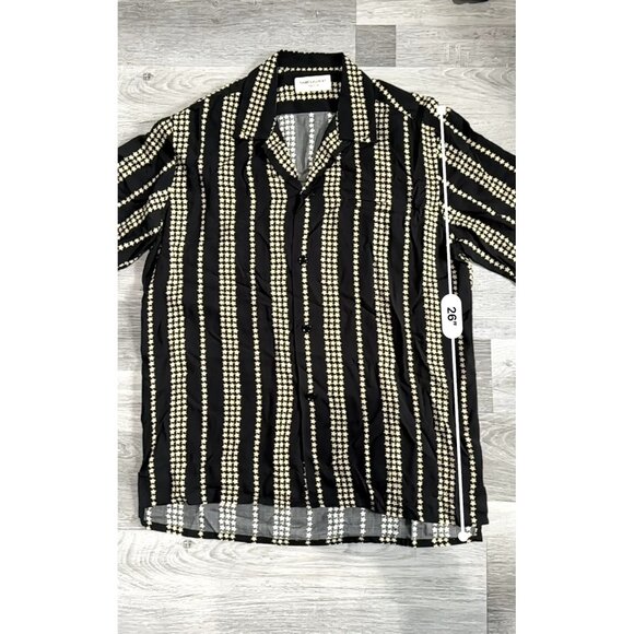 Saint Laurent Button Front Shirt in Black Cream Star - Picture 5 of 6